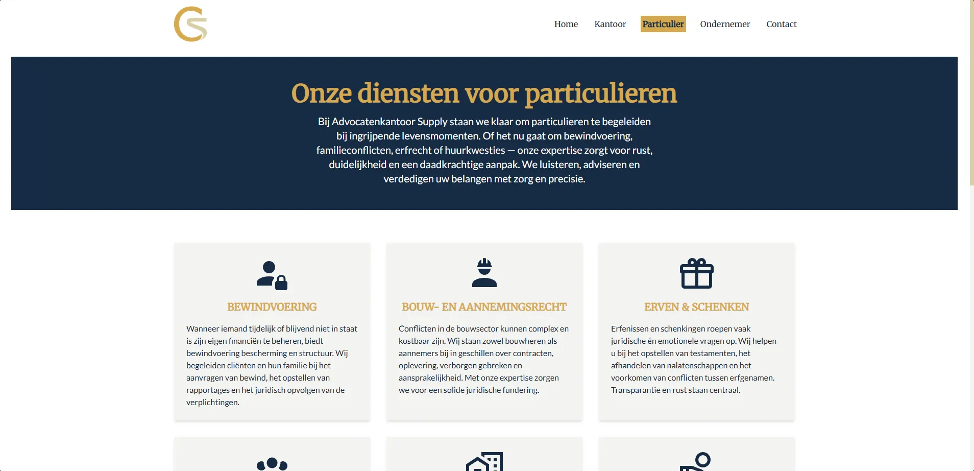 Website voor de Advocatenkantoor Supply