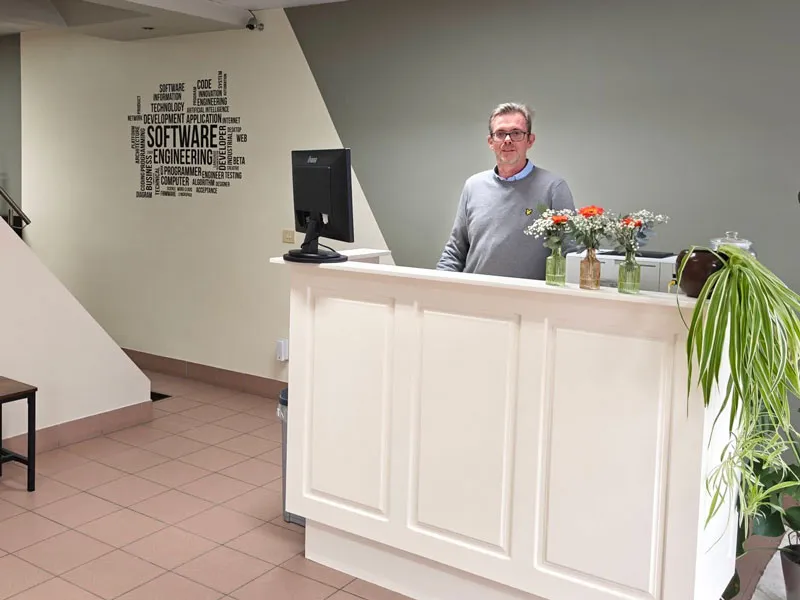 Winkelbalie Vercom met Jean-Marie Huys